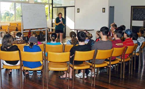 Hockey umpire mentor Joanne Greensill imparts her knowledge. Hockey umpire mentor Joanne Greensill imparts her knowledge.